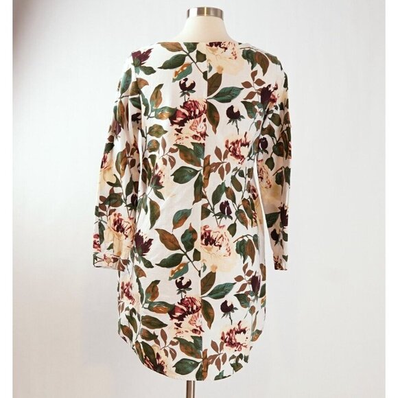 All Over Floral Print Cotton Shift Dress - Picture 3 of 7